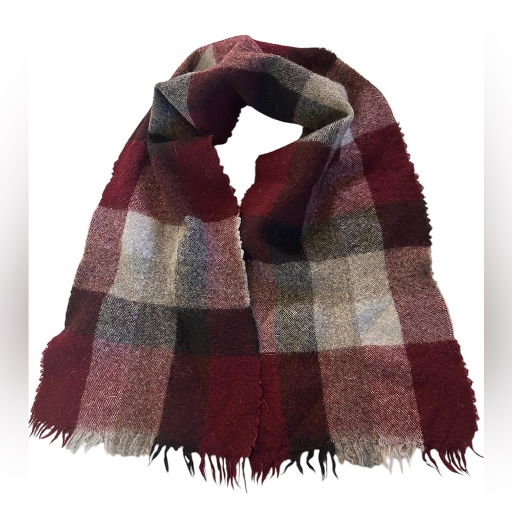 NEW Women’s Warm Scarf, fringe, rich colors of Burgundy, Black , & Grey